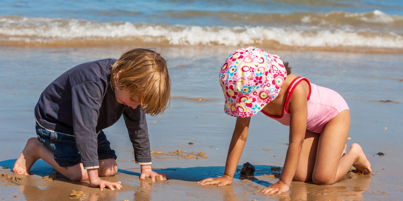 famiglia al mare